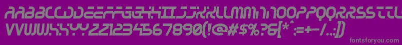 Greenhousegas Font – Gray Fonts on Purple Background