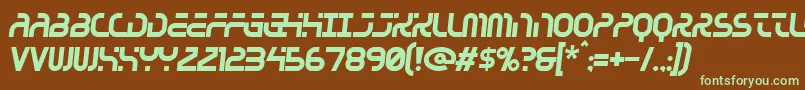 Greenhousegas Font – Green Fonts on Brown Background