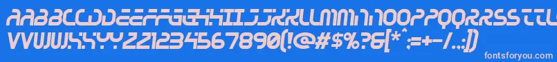 Greenhousegas Font – Pink Fonts on Blue Background