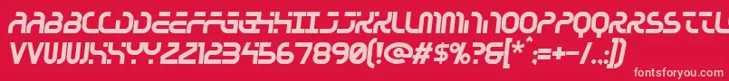 Greenhousegas Font – Pink Fonts on Red Background
