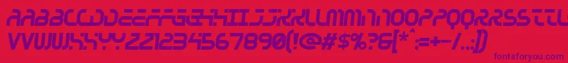 Greenhousegas Font – Purple Fonts on Red Background
