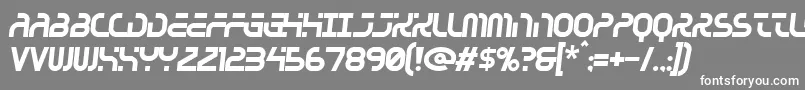 フォントGreenhousegas – 灰色の背景に白い文字