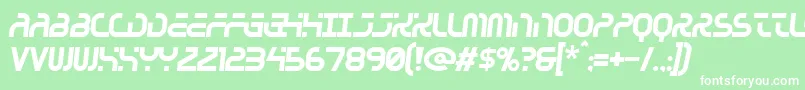 Greenhousegas Font – White Fonts on Green Background
