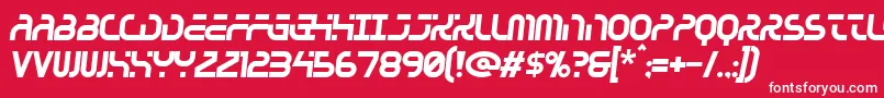 Greenhousegas Font – White Fonts on Red Background