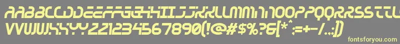 Greenhousegas Font – Yellow Fonts on Gray Background