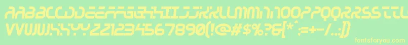 Greenhousegas Font – Yellow Fonts on Green Background