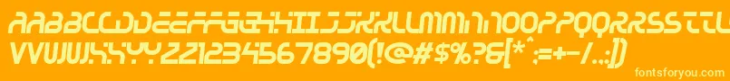More about Greenhousegas Font Greenhousegas Font – Yellow Fonts on Orange Background