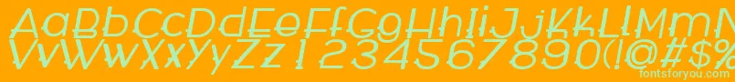 WabecoBoldItalic Font – Green Fonts on Orange Background