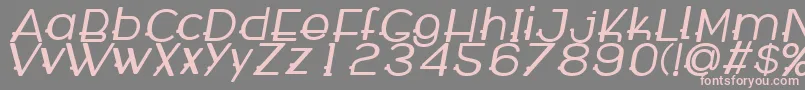 WabecoBoldItalic Font – Pink Fonts on Gray Background
