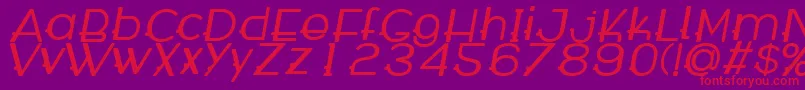 WabecoBoldItalic Font – Red Fonts on Purple Background