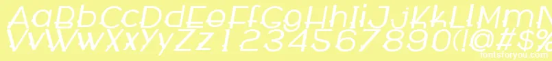 WabecoBoldItalic Font – White Fonts on Yellow Background
