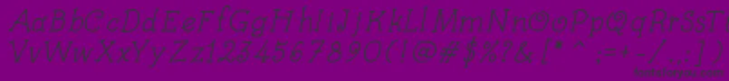 KidsBookItalic-Schriftart – Schwarze Schriften auf violettem Hintergrund