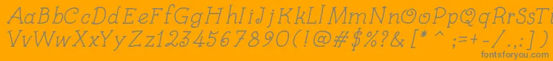 fuente KidsBookItalic – Fuentes Grises Sobre Fondo Naranja