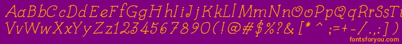 fuente KidsBookItalic – Fuentes Naranjas Sobre Fondo Morado