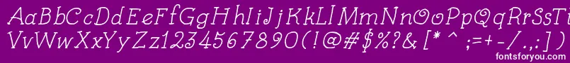 fuente KidsBookItalic – Fuentes Blancas Sobre Fondo Morado