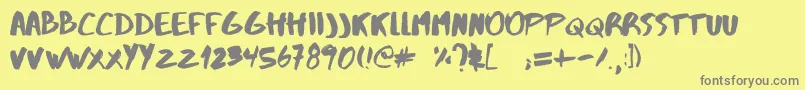 En savoir plus sur la police AbysRegular Police AbysRegular – polices grises sur fond jaune