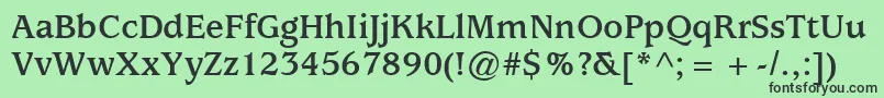 フォントExpositionSsiBold – 緑の背景に黒い文字