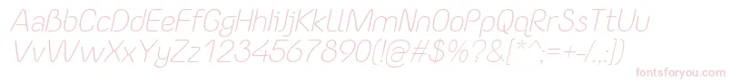 YaahowuLightItalic-Schriftart – Rosa Schriften