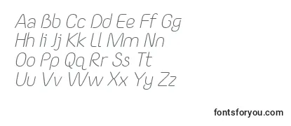 YaahowuLightItalic Font