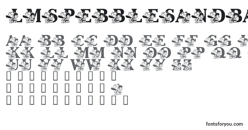 A fonte LmsPebblesAndBamBam – alfabeto, números, caracteres especiais