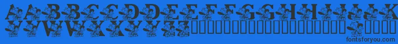 LmsPebblesAndBamBam Font – Black Fonts on Blue Background