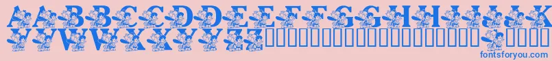 LmsPebblesAndBamBam Font – Blue Fonts on Pink Background