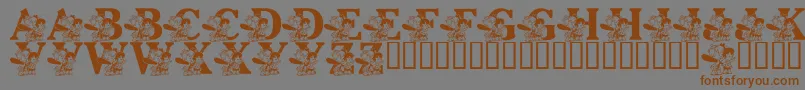 LmsPebblesAndBamBam Font – Brown Fonts on Gray Background