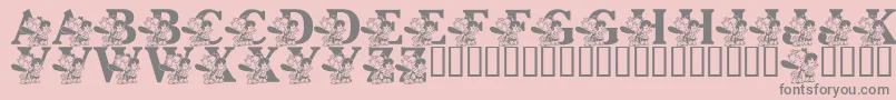 LmsPebblesAndBamBam Font – Gray Fonts on Pink Background