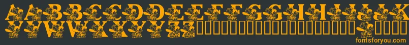 LmsPebblesAndBamBam Font – Orange Fonts on Black Background