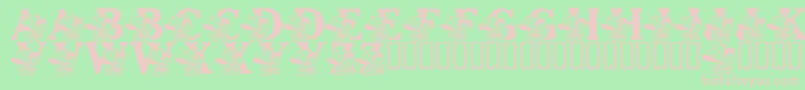 LmsPebblesAndBamBam Font – Pink Fonts on Green Background