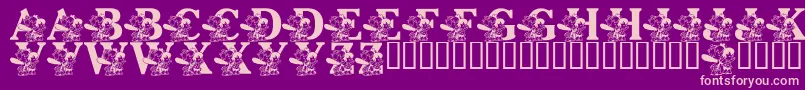 LmsPebblesAndBamBam Font – Pink Fonts on Purple Background