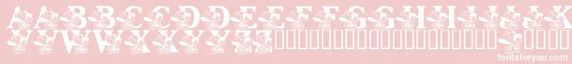 LmsPebblesAndBamBam Font – White Fonts on Pink Background