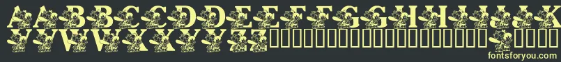 LmsPebblesAndBamBam Font – Yellow Fonts on Black Background