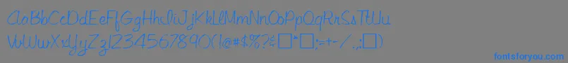 フォントLejoneRegular – 灰色の背景に青い文字