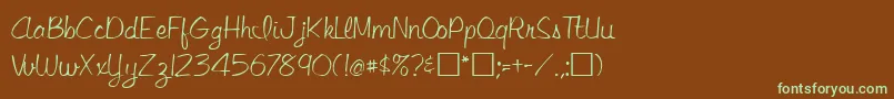 LejoneRegular Font – Green Fonts on Brown Background