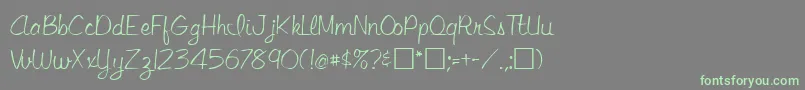 LejoneRegular Font – Green Fonts on Gray Background