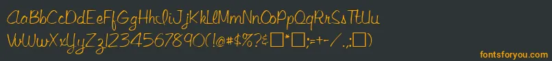 LejoneRegular-Schriftart – Orangefarbene Schriften auf schwarzem Hintergrund