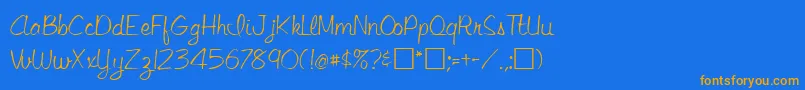 LejoneRegular Font – Orange Fonts on Blue Background