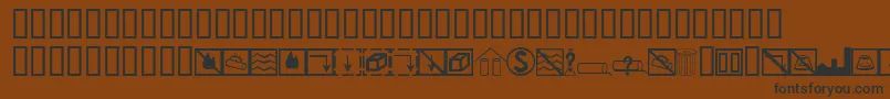 Czcionka BcmelpEpdSymbols – czarne czcionki na brązowym tle