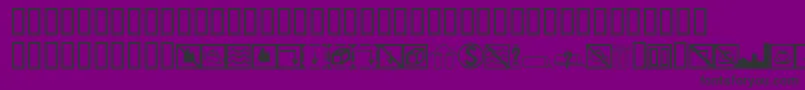 Police BcmelpEpdSymbols – polices noires sur fond violet