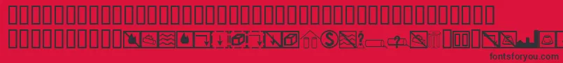 Czcionka BcmelpEpdSymbols – czarne czcionki na czerwonym tle