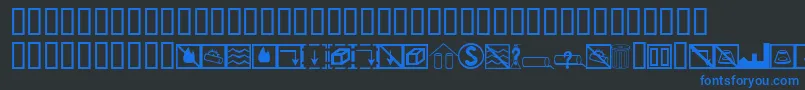 Czcionka BcmelpEpdSymbols – niebieskie czcionki na czarnym tle