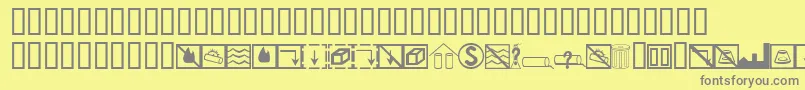 Czcionka BcmelpEpdSymbols – szare czcionki na żółtym tle
