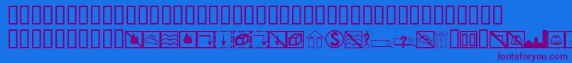 BcmelpEpdSymbolsフォントについての詳細 フォントBcmelpEpdSymbols – 紫色のフォント、青い背景
