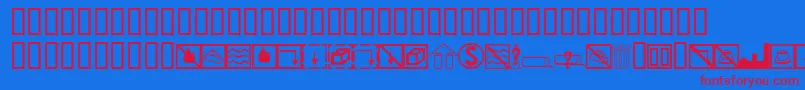 フォントBcmelpEpdSymbols – 赤い文字の青い背景