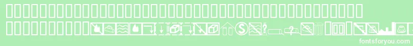 Fonte BcmelpEpdSymbols – fontes brancas em um fundo verde