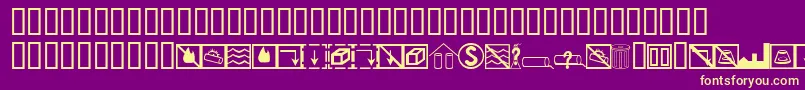 BcmelpEpdSymbols Font – Yellow Fonts on Purple Background