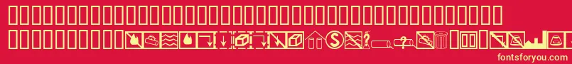 BcmelpEpdSymbols Font – Yellow Fonts on Red Background