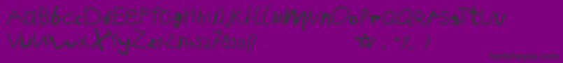 Karlasabcstart Font – Black Fonts on Purple Background