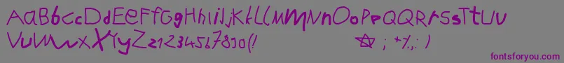 Lisätietoja Karlasabcstart-fontista Karlasabcstart-fontti – violetit fontit harmaalla taustalla